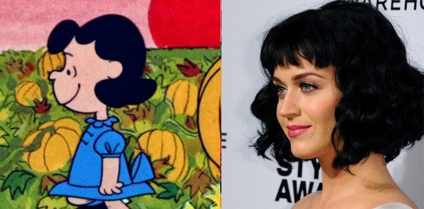 celebrity lookalikes kay perry_lucy_Peanuts